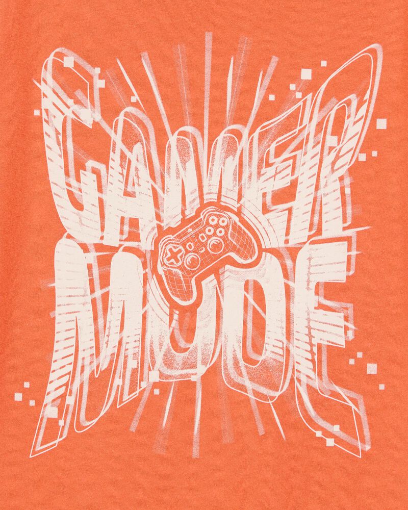 Boys Gamer Mode Short-Sleeve Graphic Tee - Orange, image 2 of 3 slides