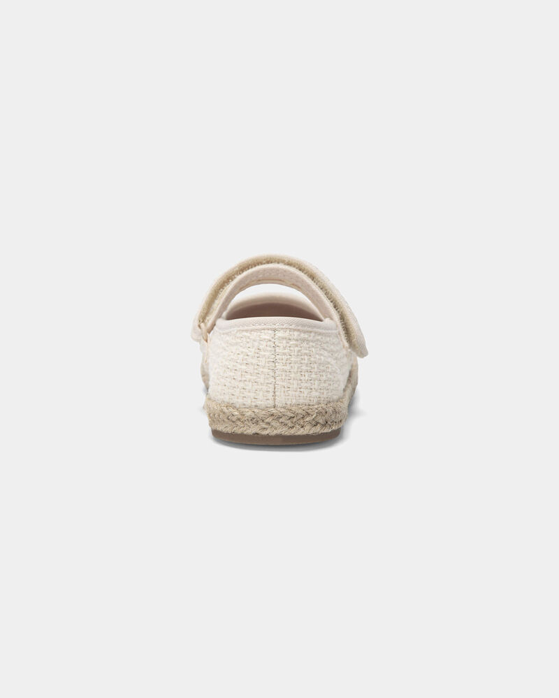 Toddler Girl Woven Casual Shoes - Cream, image 3 of 6 slides