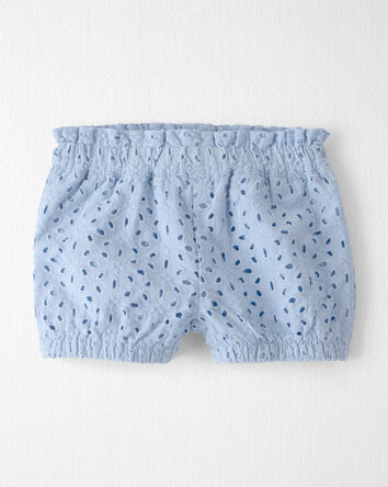 Baby Girl 2-Piece Organic Cotton Eyelet Top & Short Set, 
