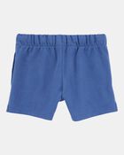 Baby Girl Pull-On French Terry Shorts - Blue, image 2 of 4 slides