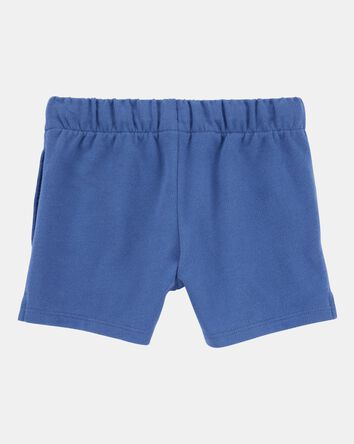 Baby Girl Pull-On French Terry Shorts - Blue, 