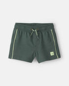 Baby Boy French Terry Shorts - Olive Green, image 1 of 5 slides