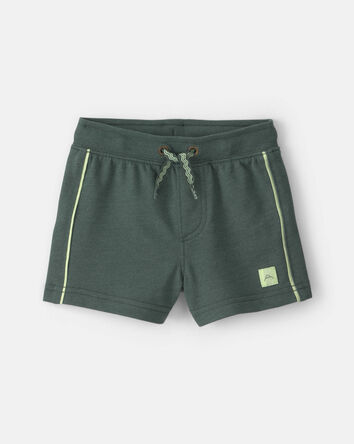 Baby Boy French Terry Shorts - Olive Green, 