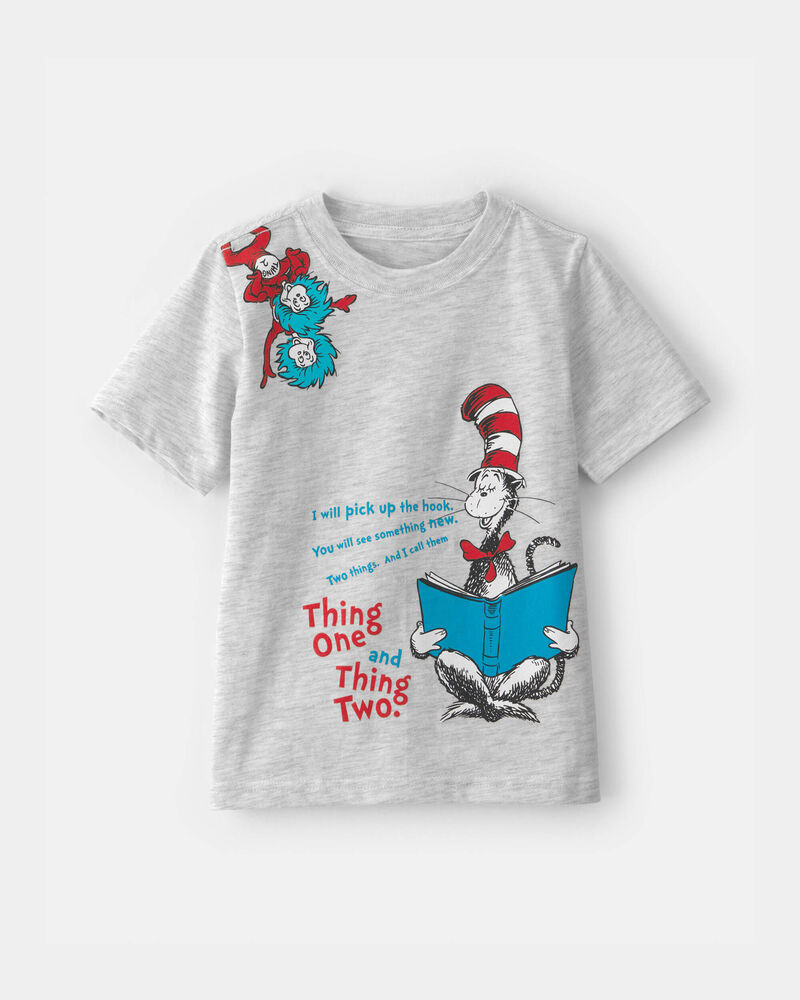Toddler The Cat in the Hat&trade; Graphic Tee - Grey, image 1 of 2 slides