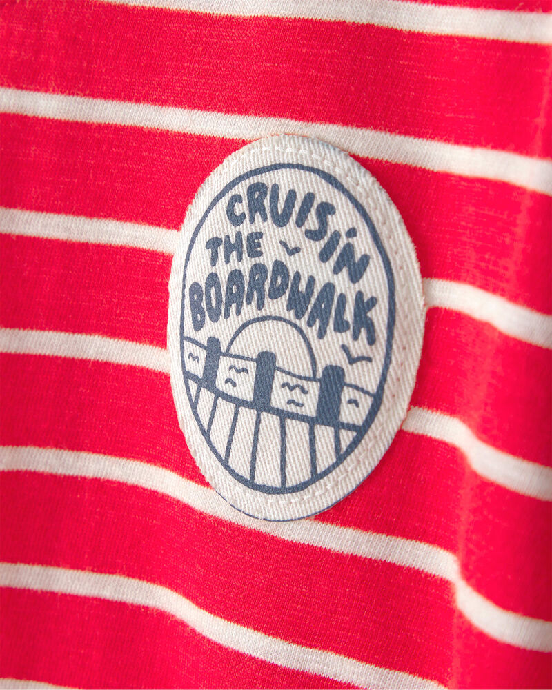 Baby Boy Striped T-Shirt - Red/Ivory, image 2 of 4 slides