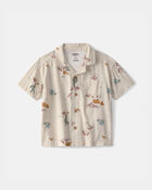 Toddler Boy Desert Short-Sleeve Button-Down Shirt - Beige, image 1 of 3 slides
