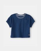 Baby Boy French Terry Pocket T-Shirt - Blue, image 1 of 4 slides