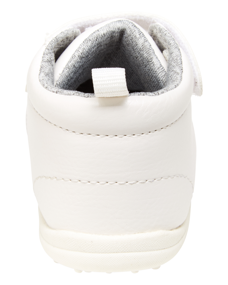 Boys Every Step&reg; First Walker High-Top Sneakers - White, image 3 of 5 slides