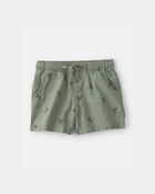 Toddler Boy Cactus Drawstring Shorts - Olive, image 1 of 4 slides
