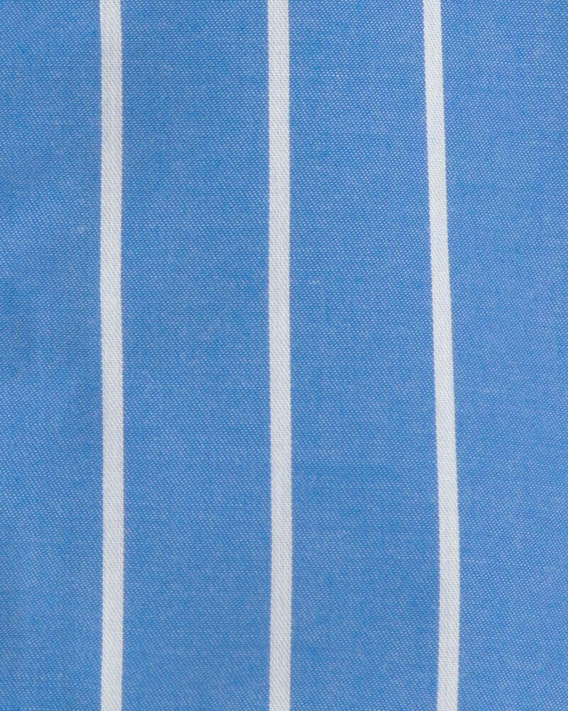 Toddler Boy Striped Loose Fit 2-Piece Pajama Set - Blue, image 4 of 5 slides