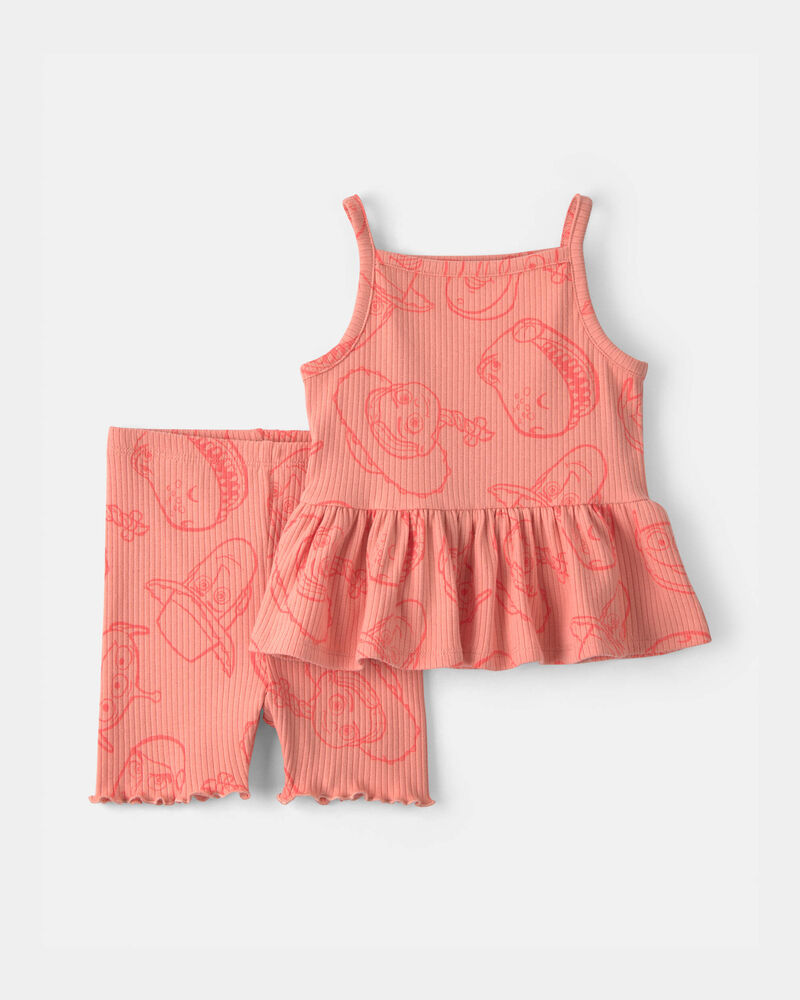 Baby Girl 2-Piece Pixar&copy; Toy Story Sleeveless & Short Set - Coral, image 1 of 3 slides