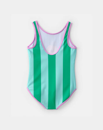 Girls 'Summer Vibes' Squishmallow 1-Piece Swimsuit - Green/Blue, 