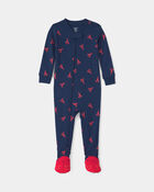 Baby Boy Lobster 100% Cotton Snug Fit 1-Piece Pajama - Blue, image 1 of 5 slides