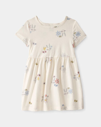 Toddler Girl Easter Bunny Short-Sleeve Dress - Cream, 