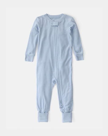 Baby PurelySoft 2-Way Zip 1-Piece Pajama - Blue, 