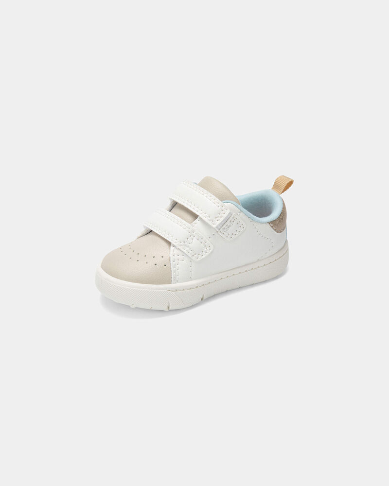 Baby Girl Every Step&reg; First Walker Heart Casual Shoes - White/Tan, image 6 of 6 slides