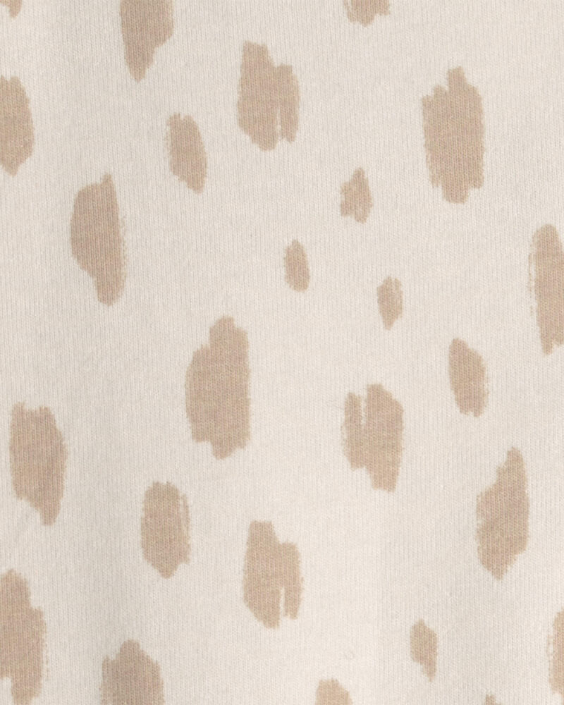 Toddler Girl Dots Pull-On Stretch Leggings - Cream, image 3 of 4 slides