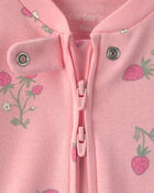 Baby Girl 2-Pack Strawberry Sleep & Play Pajamas - Pink, image 2 of 5 slides