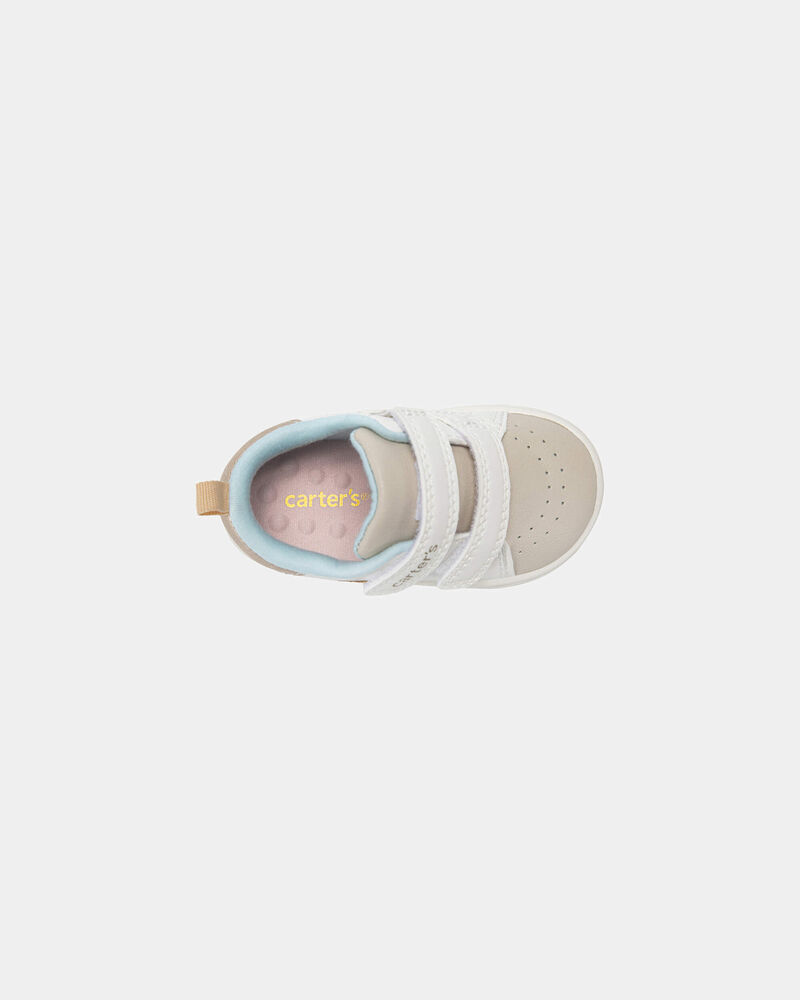 Baby Girl Every Step&reg; First Walker Heart Casual Shoes - White/Tan, image 4 of 6 slides