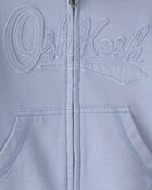 Baby Boy OshKosh Logo Zip-Up Hoodie - Blue, image 3 of 4 slides