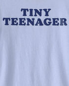 Toddler 'Tiny Teenager' Graphic Tee - Blue, image 2 of 3 slides