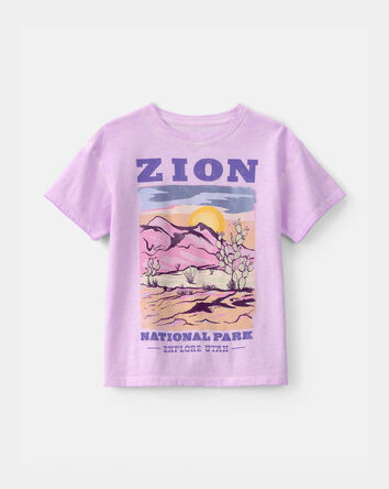 Girls Zion National Park Graphic Tee - Purple, 