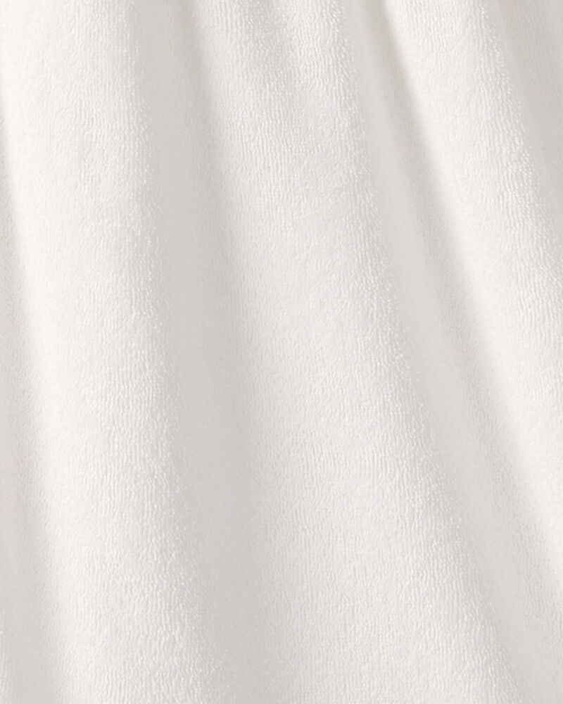 Girls Terry Long-Sleeve Cover Up - White, image 2 of 3 slides