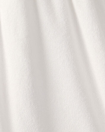 Girls Terry Long-Sleeve Cover Up - White, 