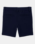 Toddler Girl Ponte Knit Uniform Shorts - Navy, image 4 of 6 slides