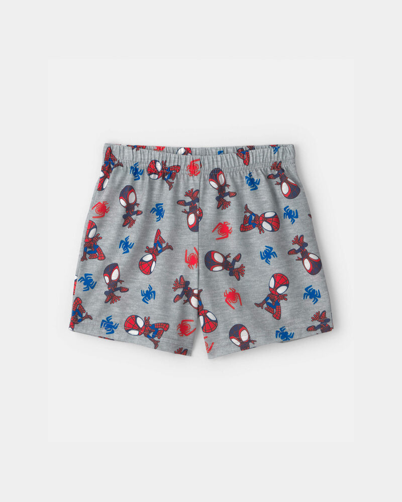 Toddler Boy 2-Piece &copy;Marvel Spider-Man Short-Sleeve Pajama Set - Blue/Grey, image 3 of 6 slides