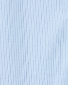Baby Boy Dog Pocket 2-Way Zip Ribbed Sleep & Play Pajamas - Blue, image 3 of 5 slides