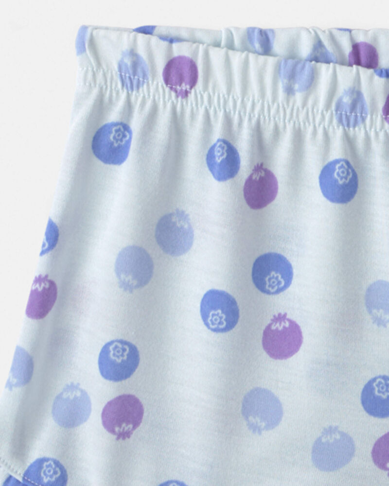 Toddler Girl 2-Piece Blueberry Sleeveless Pajama Set - Blue, image 3 of 4 slides