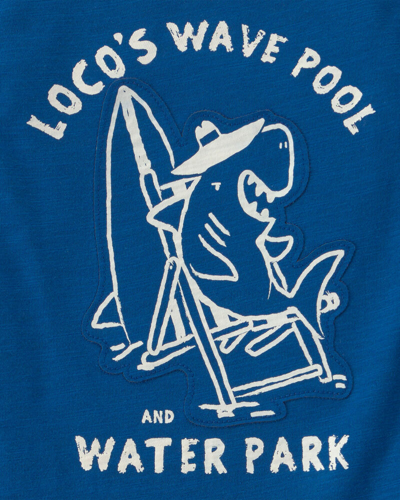 Toddler Boy Shark Tank Top - Navy Blue, image 4 of 5 slides