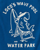 Toddler Boy Shark Tank Top - Navy Blue, image 4 of 5 slides