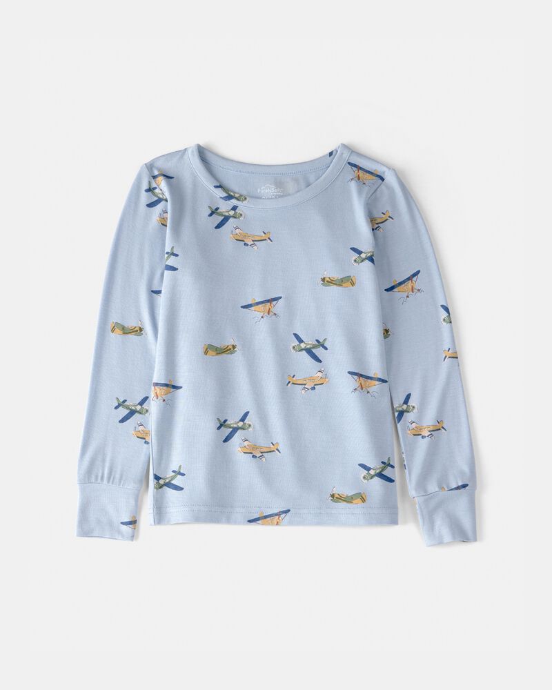 Toddler Boy Plane PurelySoft 2-Piece Pajama Set - Blue, image 2 of 7 slides