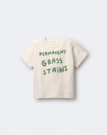 Toddler 'Permanent Grass Stains' Dolman Tee - Cream, 