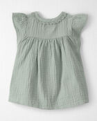 Baby Girl Organic Cotton Gauze Dress, image 2 of 6 slides