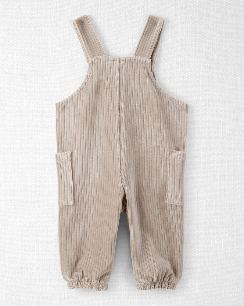 Baby Recycled Ribbed Velour Overalls, image 3 of 6 slides