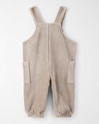 Baby Recycled Ribbed Velour Overalls, image 3 of 6 slides