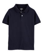 Boys Pique Cotton Uniform Polo, image 1 of 2 slides