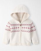 Toddler Girl Recycled Fair Isle Sherpa Sweater Knit, image 1 of 4 slides