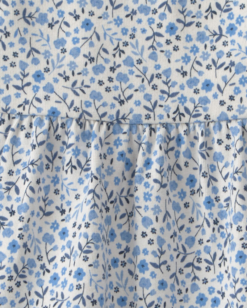 Baby Girl Organic Cotton Tiered Dress in Meadow Bloom, image 4 of 6 slides