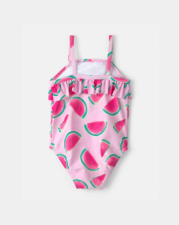Baby Girl Watermelon 1-Piece Swimsuit - Pink, 