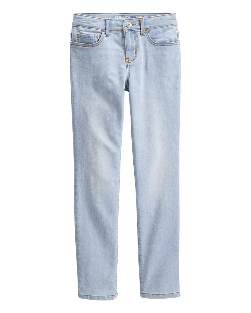 Kid Light Blue Ice Wash Skinny-Leg Jeans, image 1 of 4 slides