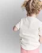 Toddler Short-Sleeve Relaxed Tee - Cream, image 3 of 6 slides