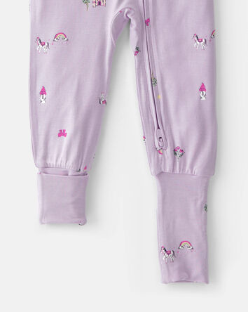 Baby Girl Fairytale PurelySoft 2-Way Zip 1-Piece Pajama - Purple, 