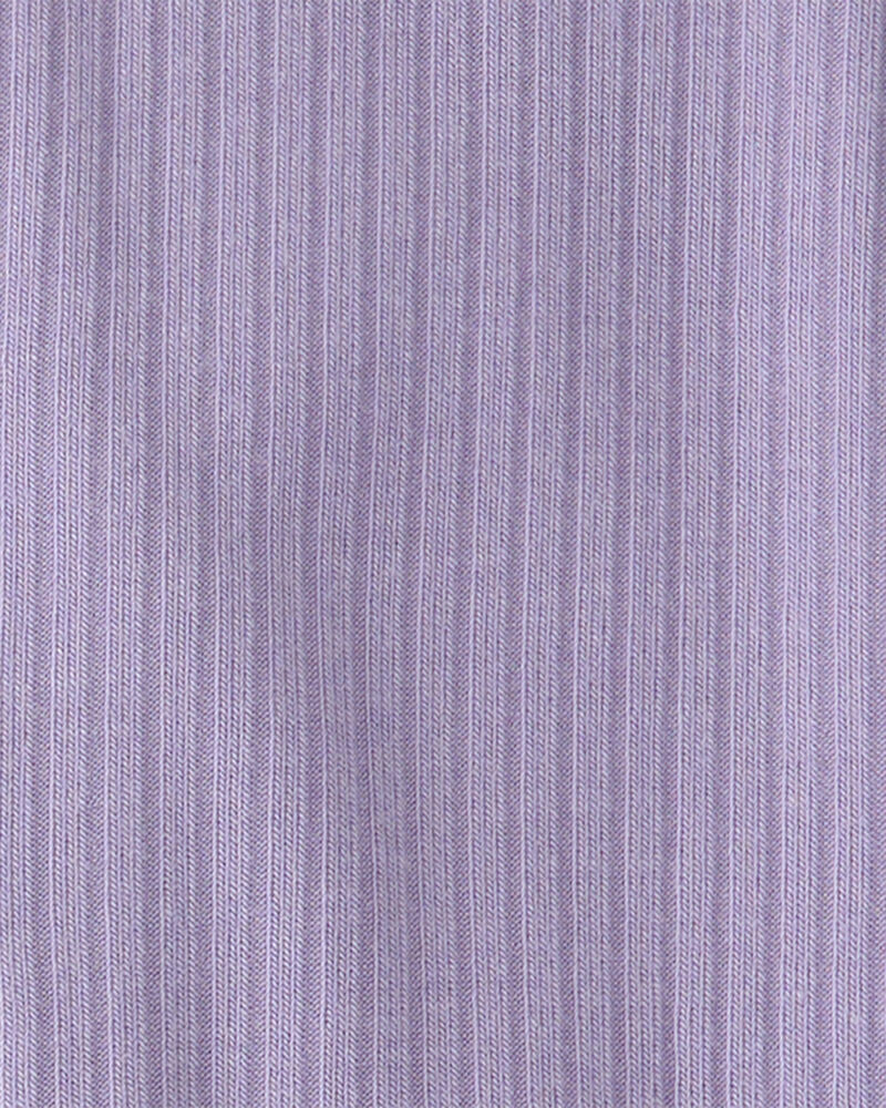 Baby Girl 2-Way Zip PurelySoft Sleep & Play Pajama - Purple, image 5 of 8 slides