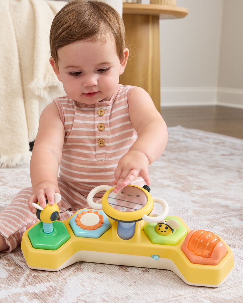 Farmstand See & Bee Steering Wheel & Tummy Time Baby Toy, image 2 of 8 slides