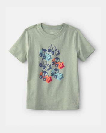 Toddler Boy Construction Digger Graphic Tee - Green, 