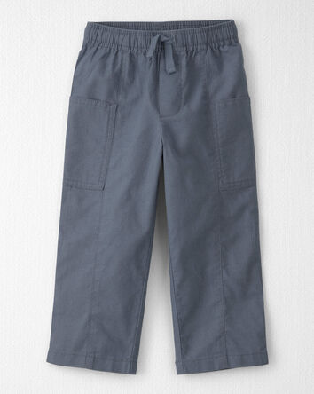 Toddler Boy Relaxed Linen Pants Made with Organic Cotton, 